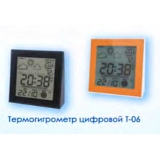 Термогигрометр цифровой Т-06 с часами (-50...+70*С, влажность от 10 до 99%)