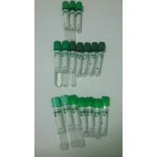 Пробирка вакуумная для забора проб крови V-3мл (с гепарином лития, крышка зеленая). РК-ИМН-5№016032