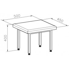 Банкетка 1-местная без спинки, 500х450х400 мм