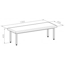 Банкетка 3-местная без спинки, 1300х450х400 мм