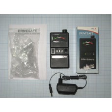 Алкометр Drivesafe (с сетевым адаптером и 10 сменными мундштуками), 0-1,5 промилли, стрелочный индикатор